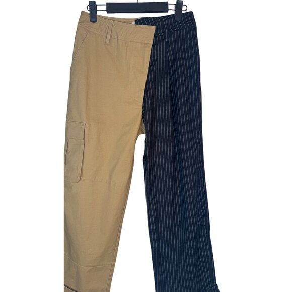 2/$30 NWT Choosy Size 4 Womens Two-Tone High Rise Cargo & Pinstripe Pants - Picture 11 of 16